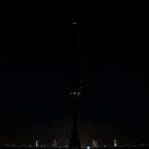 A lone, advanced robotic figure standing amidst a vast, industrial complex, symbolizing america’s re-emergence in ai.